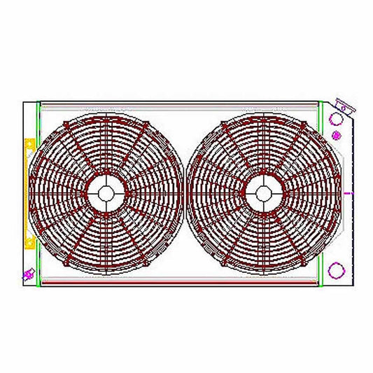 GRIFFIN Radiator Combo Unit GM A & G Body LS Swap GRIFFIN