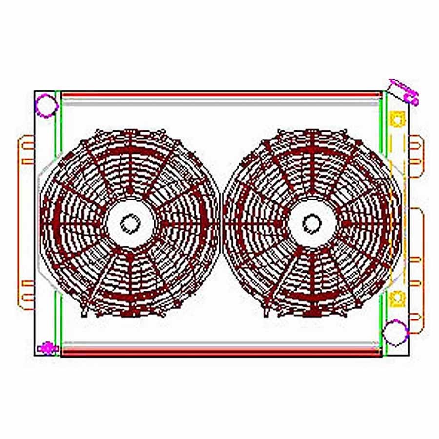 GRIFFIN Radiator Combo Unit GM A & F Body GRIFFIN