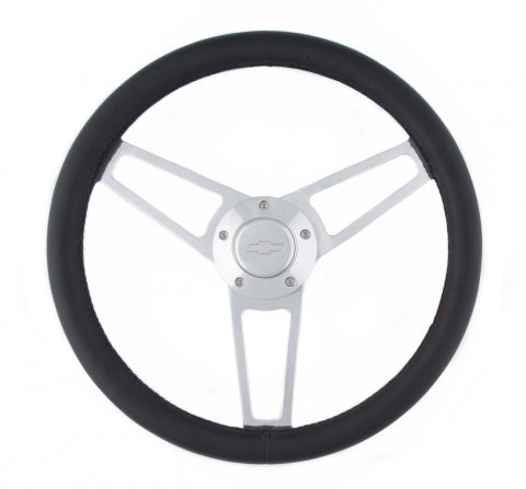 GRANT Billet Series Leather St eering Wheel Chevy Logo GRANT