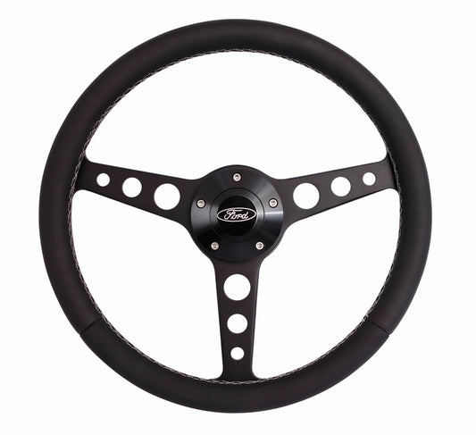 GRANT Classic Series Blk Wheel Ford Logo/Install Kit GRANT