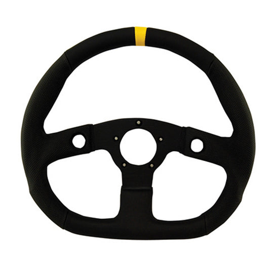 GRANT D-Shaped Diamond Grip Steering Wheel Black GRANT