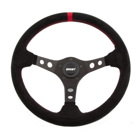 GRANT Suede Racing Steering Wheel w/Center Marker GRANT