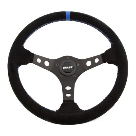 GRANT Suede Racing Steering Wheel w/Center Marker GRANT