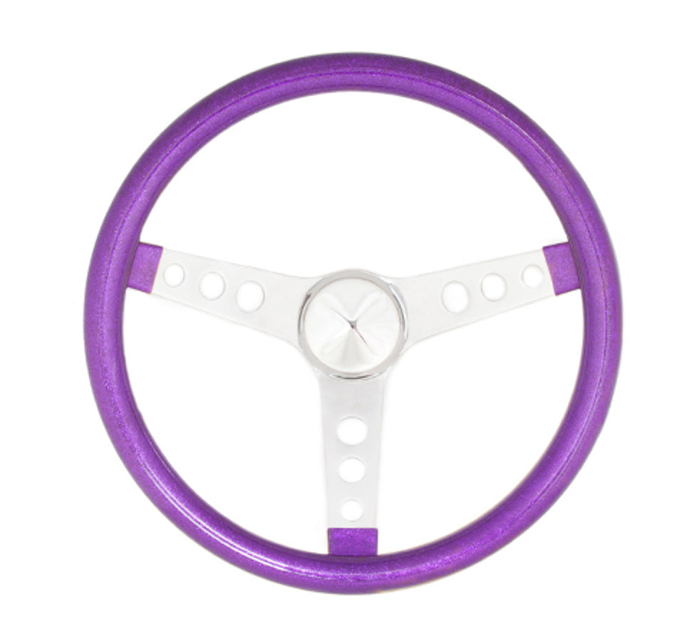 GRANT Steering Wheel Mtl Flake Purple/Spoke Chrm 13.5 GRANT