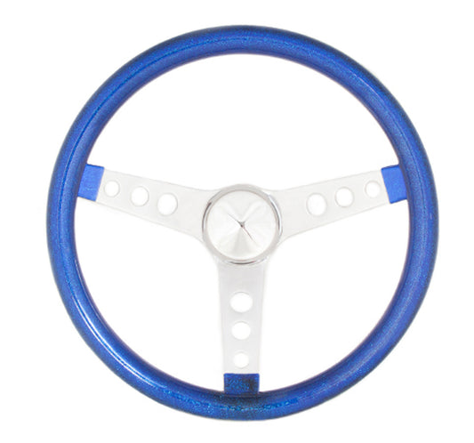 GRANT Steering Wheel Mtl Flake Blue/Spoke Chrm 13.5 GRANT