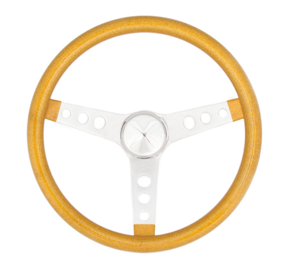 GRANT Steering Wheel Mtl Flake Gold/Spoke Chrm 13.5 GRANT