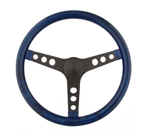 GRANT Steering Wheel Mtl Flake Blue/Spoke Blk 13.5 GRANT