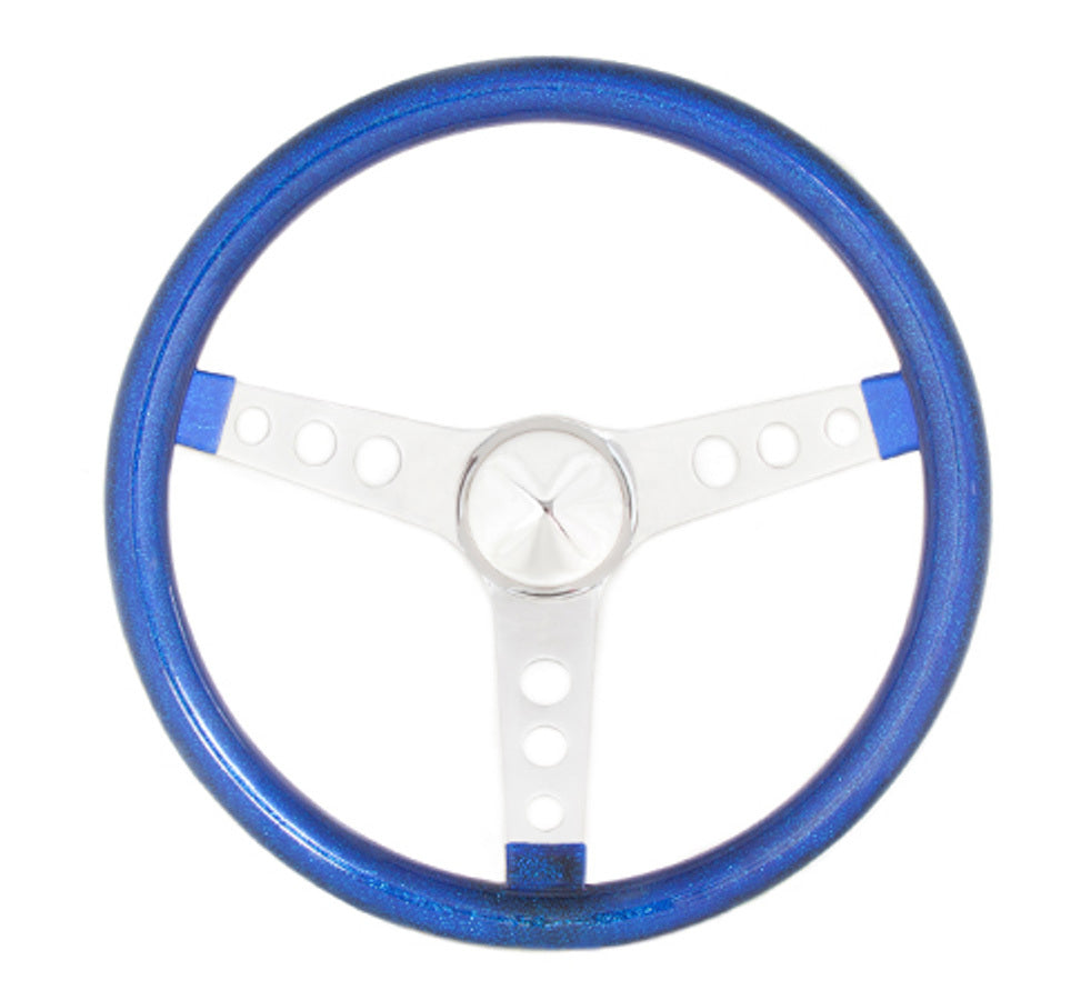 GRANT Steering Wheel Mtl Flake Blue/Spoke Chrm 15 GRANT