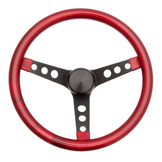 GRANT Steering Wheel Mtl Flake Red/Spoke Blk 15 GRANT