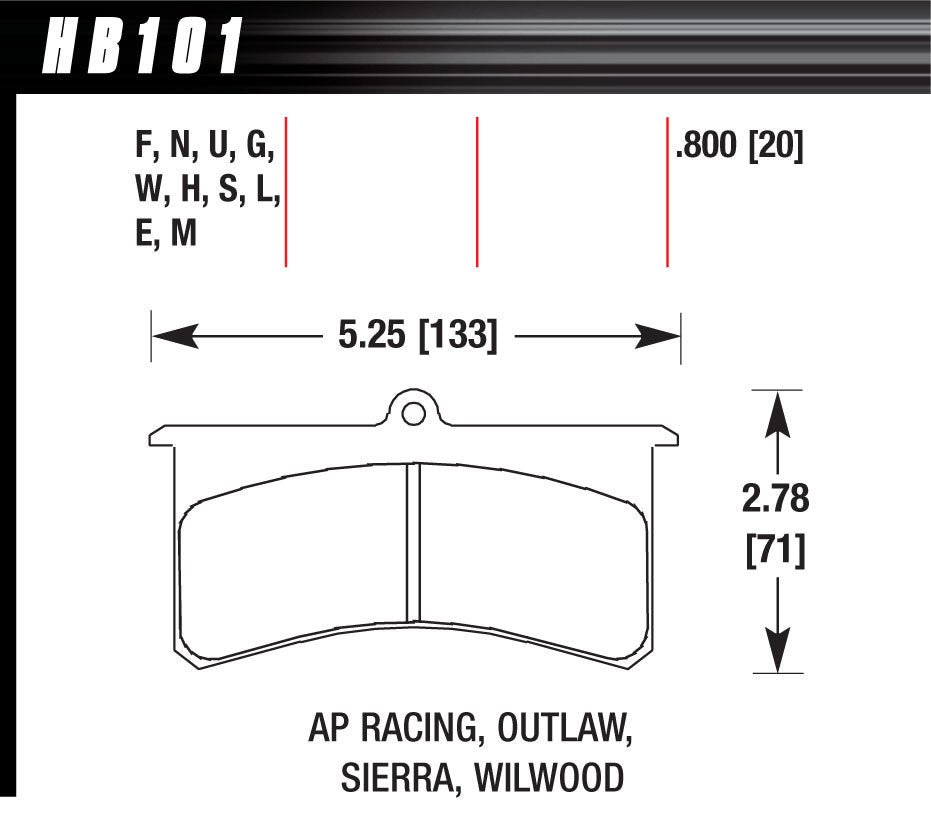 HAWK BRAKE Superlite/XL-HP Plus HAWK BRAKE