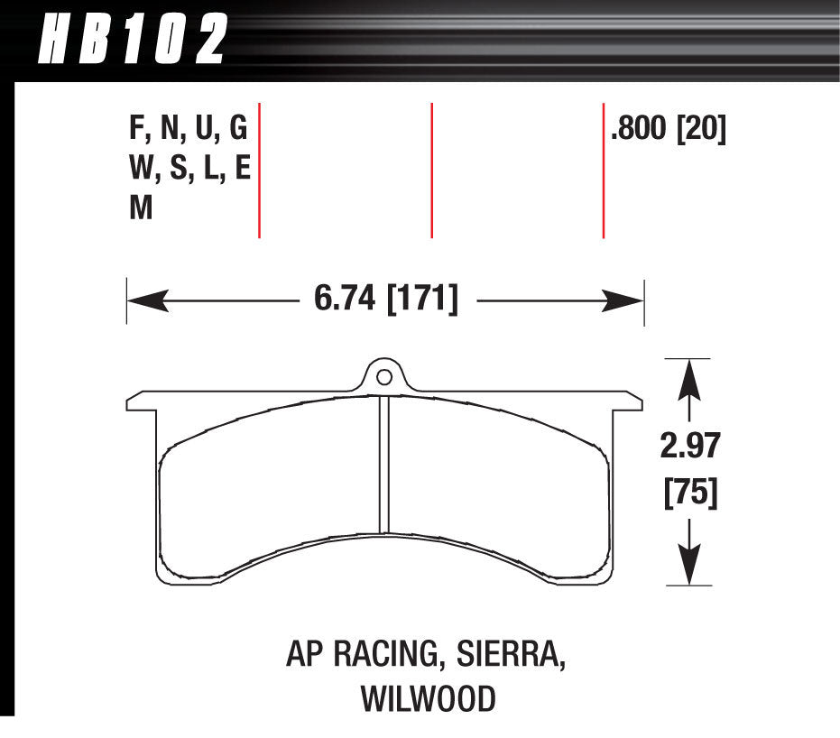 HAWK BRAKE Wilwood GN AP DTC-70 HAWK BRAKE