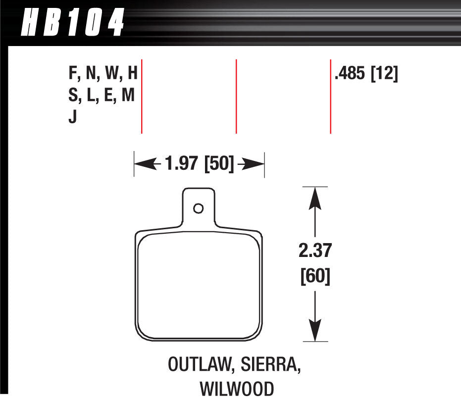 HAWK BRAKE DL Single/1000-Black HAWK BRAKE