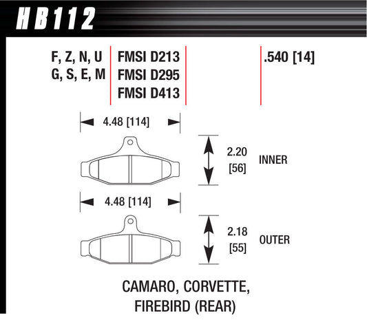 HAWK BRAKE Performance Street Brake Pads (4) HAWK BRAKE