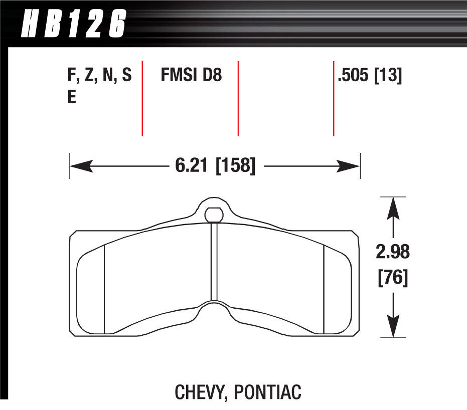 HAWK BRAKE Performance Street Brake Pads (4) HAWK BRAKE