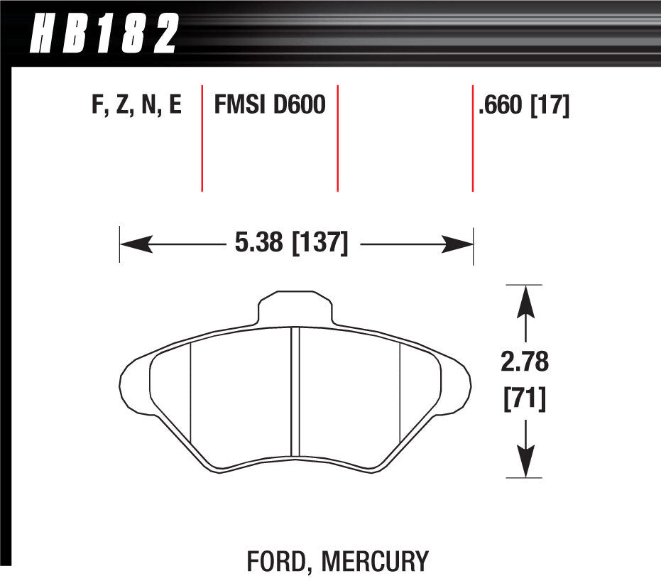 HAWK BRAKE Performance Street Brake Pads (4) HAWK BRAKE