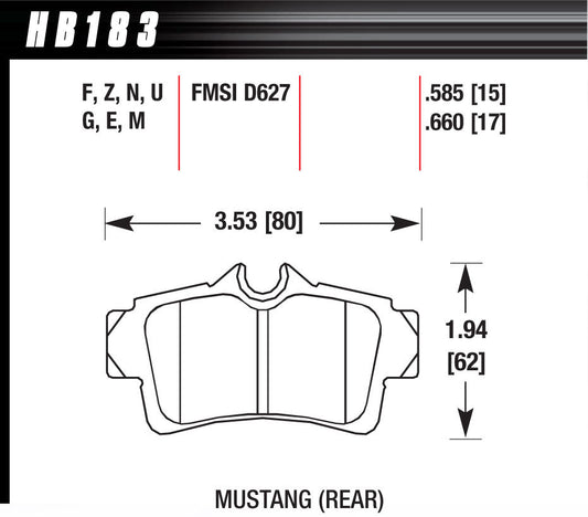 HAWK BRAKE Performance Street Brake Pads (4) HAWK BRAKE