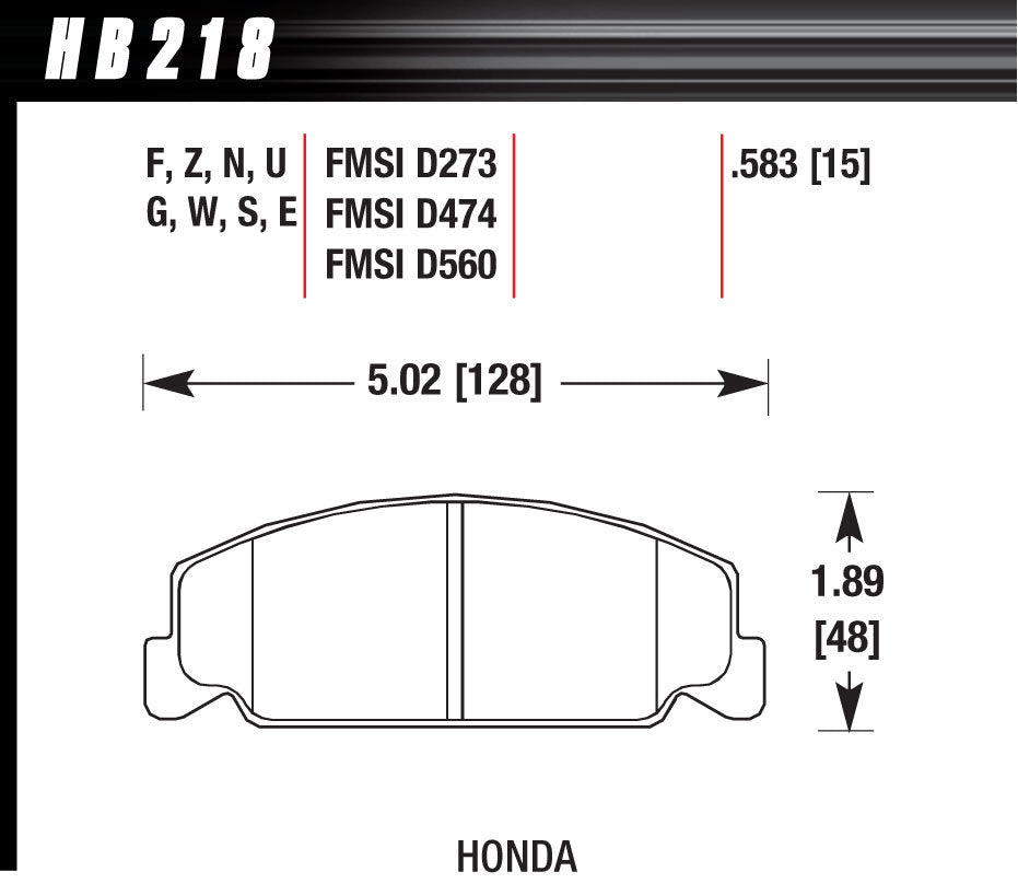 HAWK BRAKE Performance Street Brake Pads (4) HAWK BRAKE