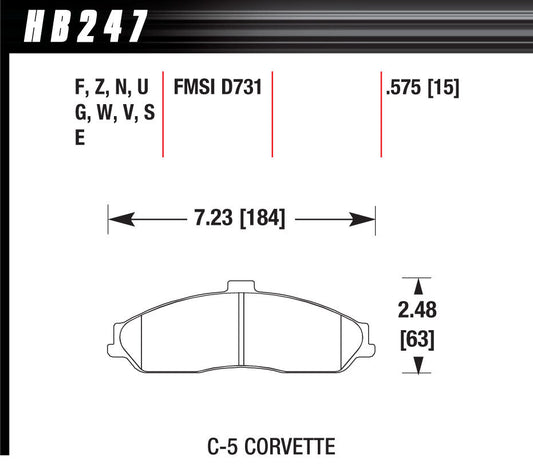 HAWK BRAKE Performance Street Brake Pads (4) HAWK BRAKE