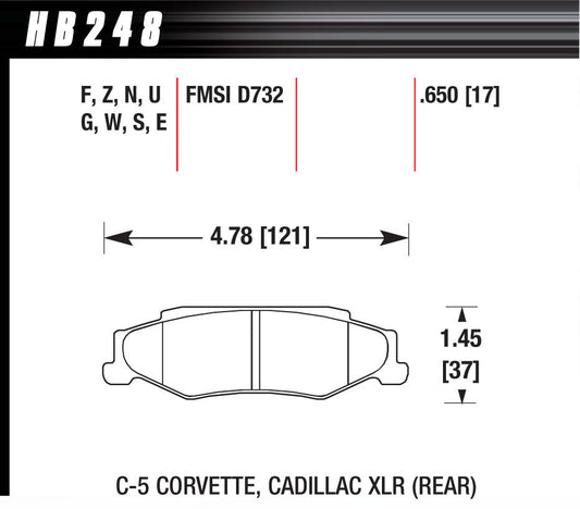 HAWK BRAKE Performance Street Brake Pads (4) HAWK BRAKE