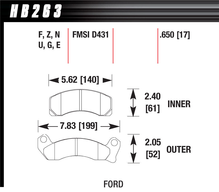 HAWK BRAKE Performance Street Brake Pads (4) HAWK BRAKE