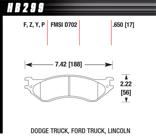 HAWK BRAKE Performance Street Brake Pads (4) HAWK BRAKE