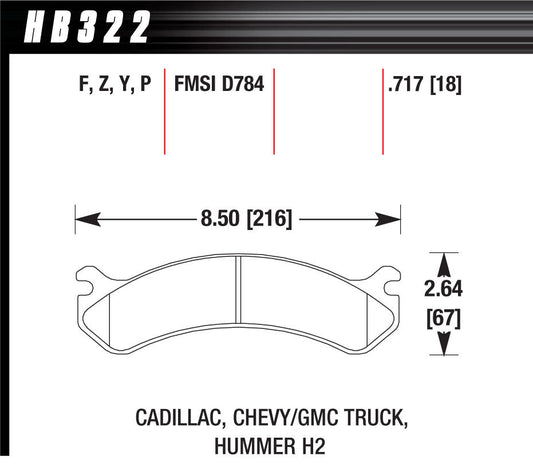 HAWK BRAKE Performance Street Brake Pads (4) HAWK BRAKE