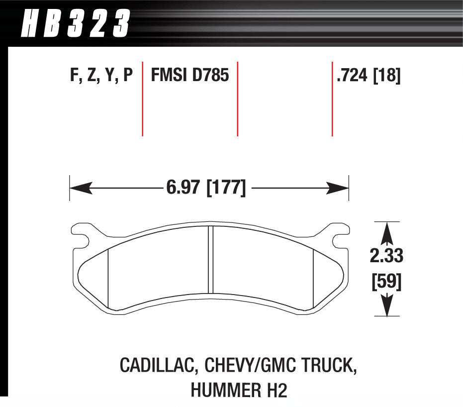 HAWK BRAKE Performance Street Brake Pads (4) HAWK BRAKE