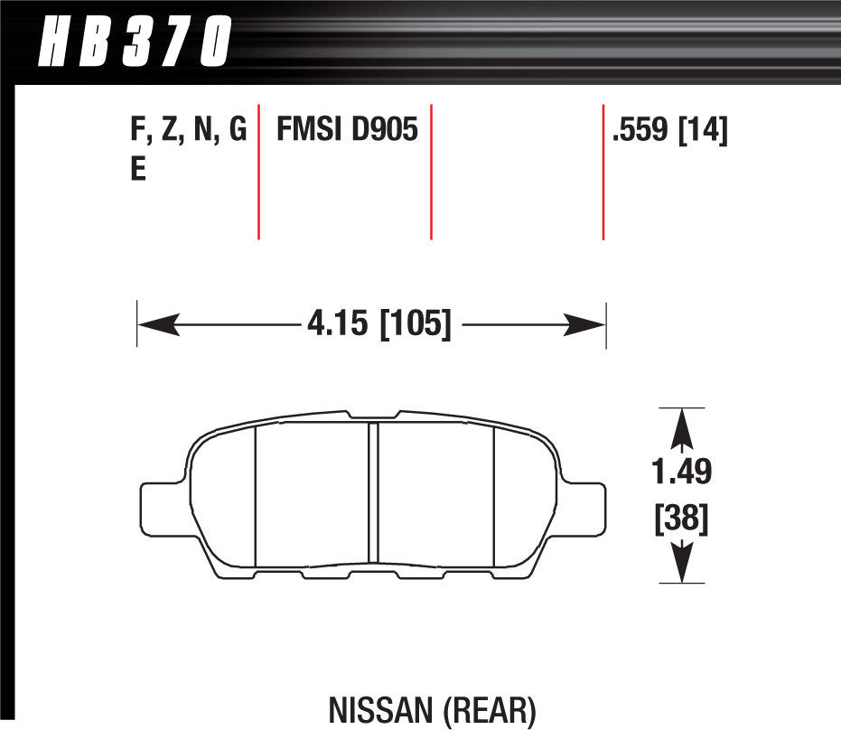 HAWK BRAKE Performance Street Brake Pads (4) HAWK BRAKE