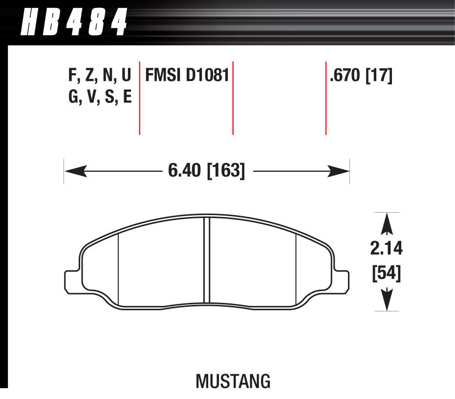 HAWK BRAKE Performance Street Brake Pads (4) HAWK BRAKE