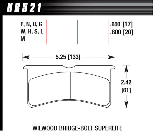 HAWK BRAKE SL Bridgebolt DTC-60 HAWK BRAKE