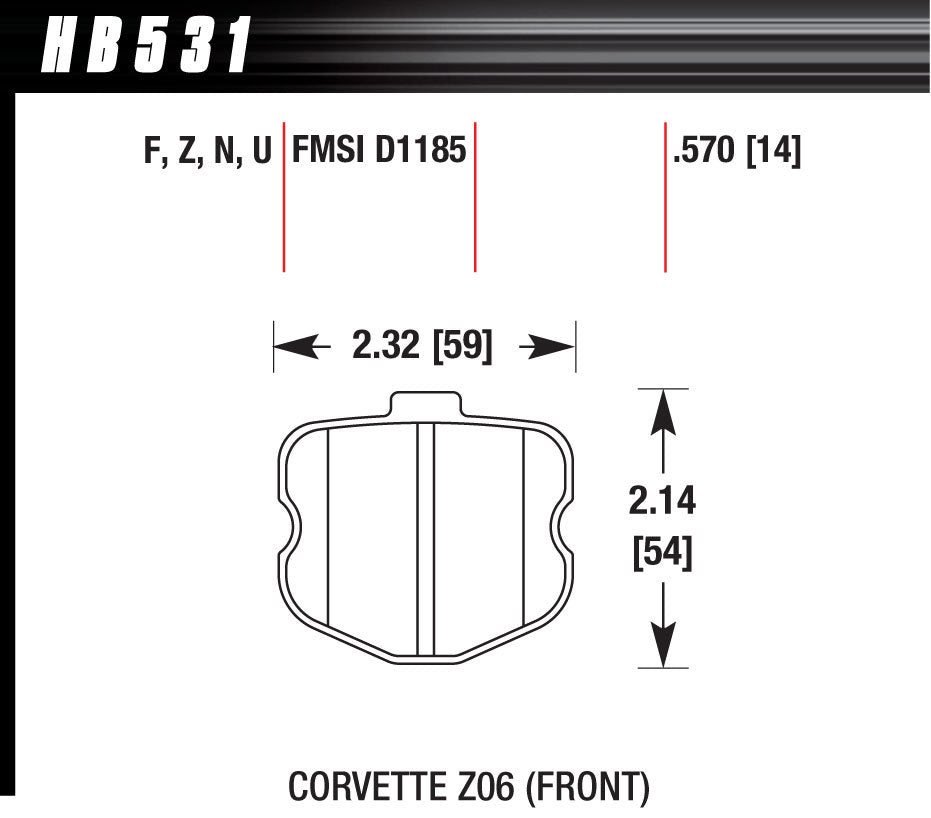 HAWK BRAKE 2006 Corvette ZO6 HP Plus HAWK BRAKE