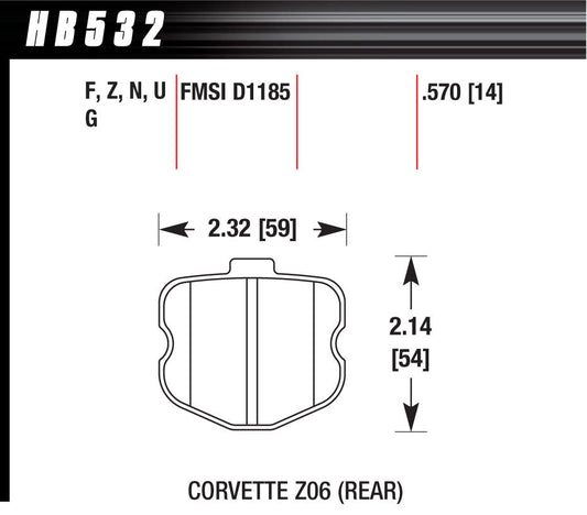 HAWK BRAKE 2006 Corvette ZO6 HPS HAWK BRAKE