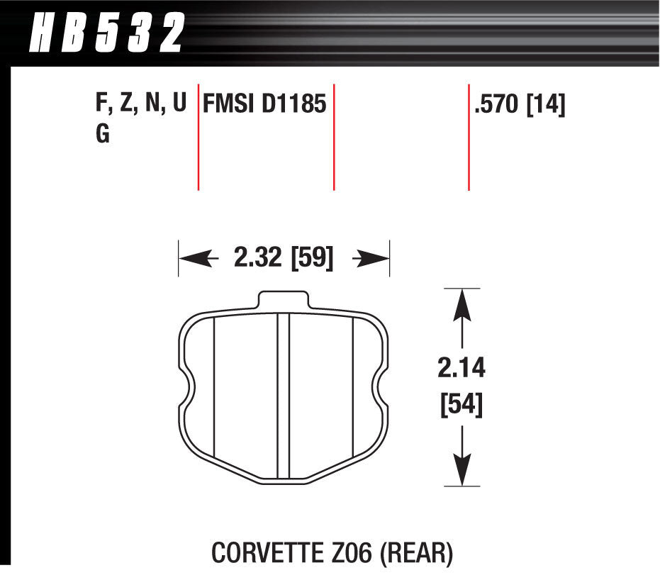 HAWK BRAKE 2006 Corvette ZO6 HP Plus HAWK BRAKE