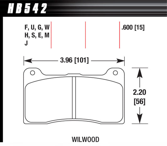 HAWK BRAKE Brake Pad Billet DynaPro Narrow DTC-60 HAWK BRAKE