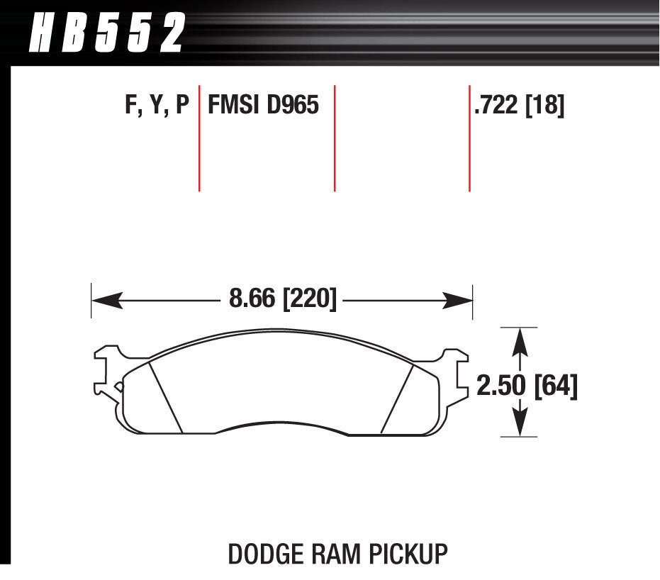 HAWK BRAKE Performance Street Brake Pad (4) HAWK BRAKE