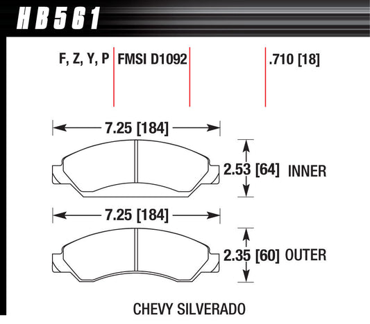 HAWK BRAKE Performance Street Brake Pads (4) HAWK BRAKE