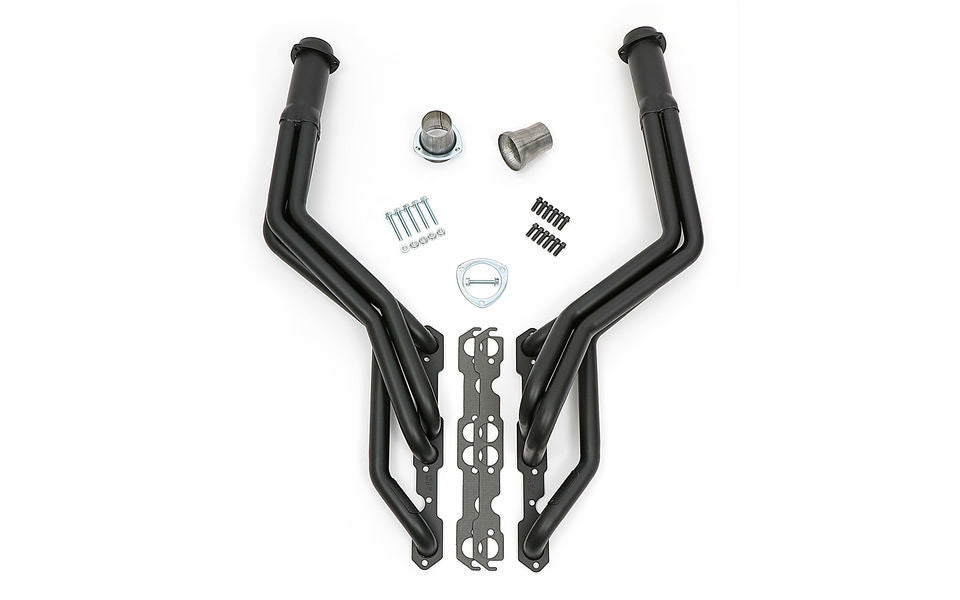 HEDMAN S-10 SBC Swap Header Long Tube Black Maxx HEDMAN