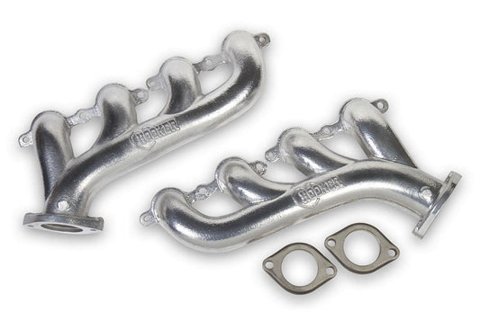 HOOKER GM LS Cast Iron Exhaust Manifolds Silver Finish HOOKER