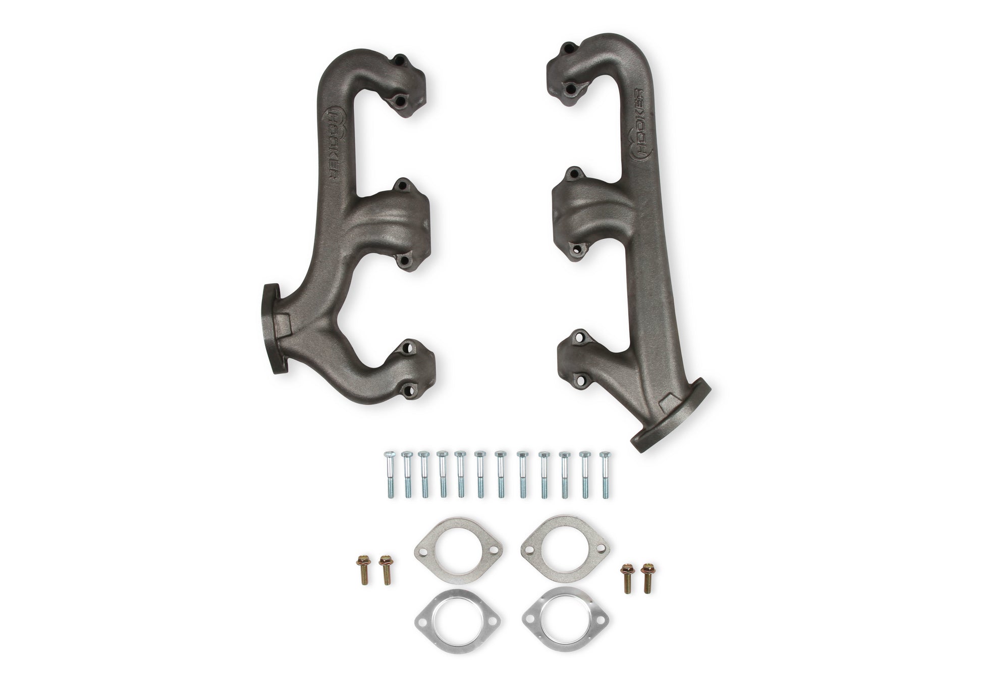 HOOKER SBC Exhaust Manifold Set 2.5in Outlet Cast Iron HOOKER