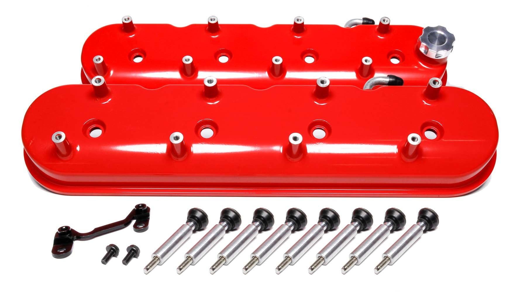 HOLLEY GM LS Tall Valve Cover Set - Gloss Red HOLLEY