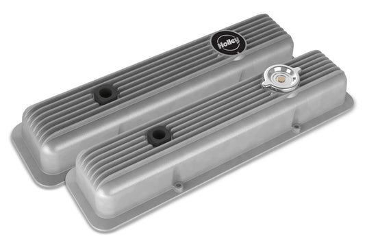 HOLLEY SBC Muscle Series Valve Covers  (pair) HOLLEY