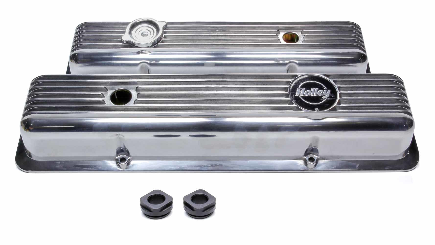 HOLLEY SBC Muscle Series Valve Covers  (pair) HOLLEY