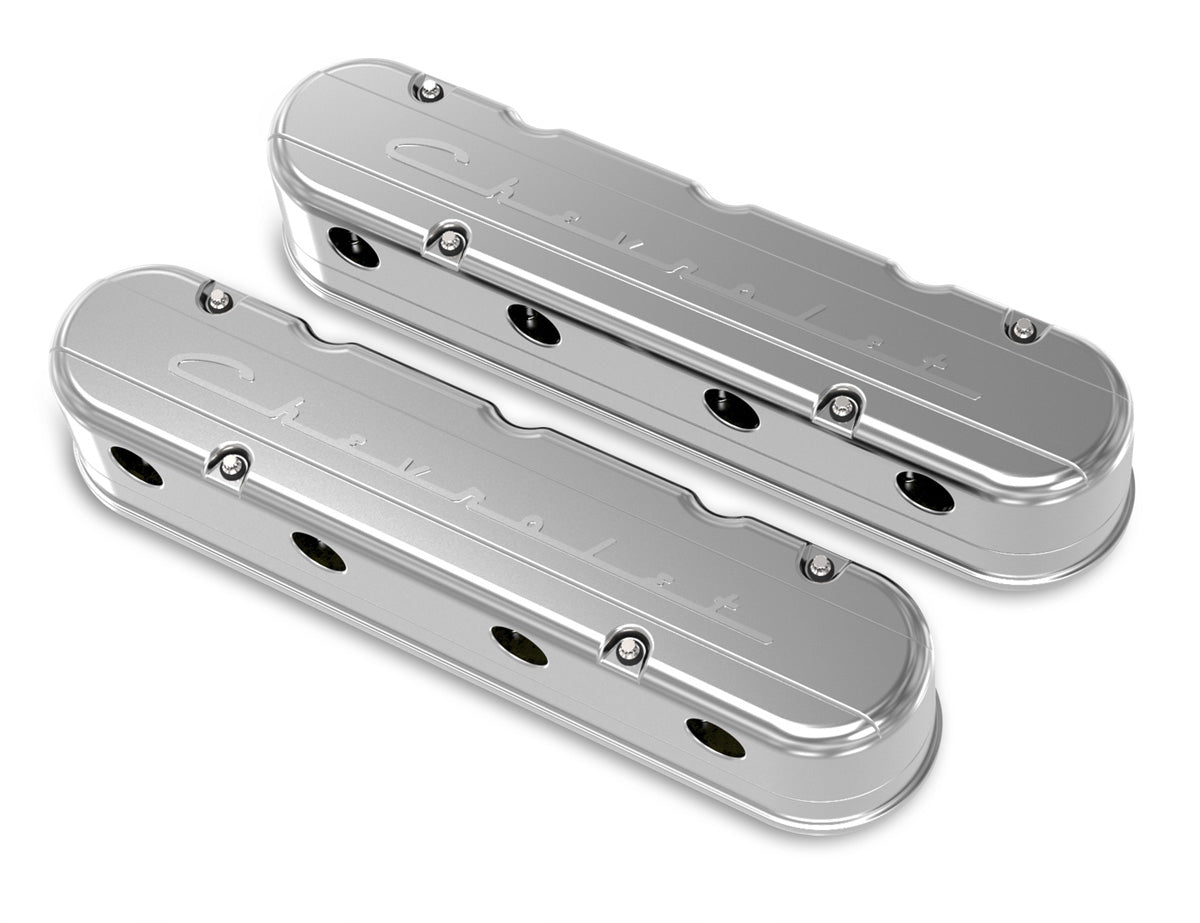 HOLLEY GM LS Valve Cover Set 2-Piece Design Polished HOLLEY