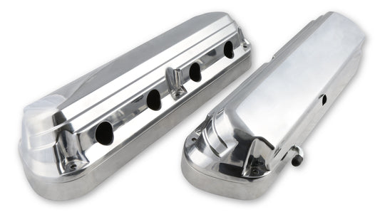 HOLLEY 2-Piece Alm Valve Cover Set GM LS Pol. Finish HOLLEY