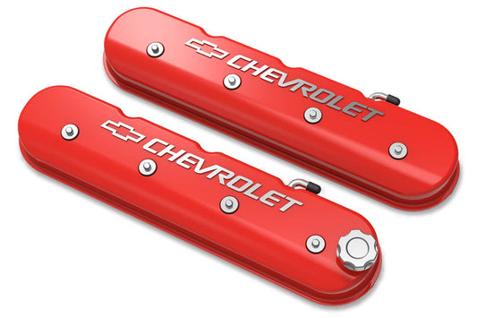 HOLLEY LS Series Valve Covers w/Bowtie Chevrolet Logo HOLLEY