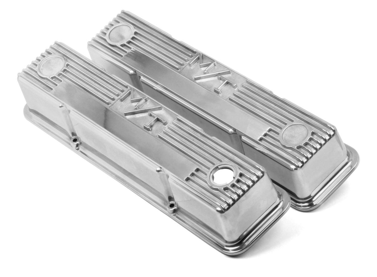 HOLLEY SBC M/T Valve Cover Set - Polished HOLLEY