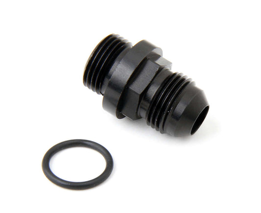 HOLLEY Fuel Inlet Fitting Short 8an to 8 ORB Black HOLLEY