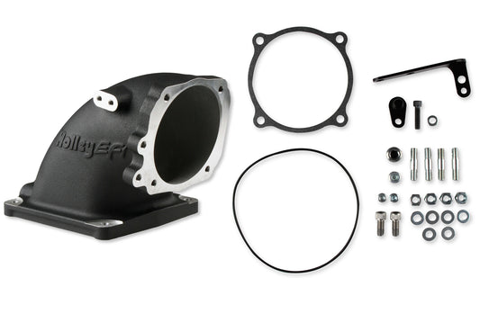 HOLLEY Intake Elbow Ford 5.0L W/4500 TB Flange Black HOLLEY