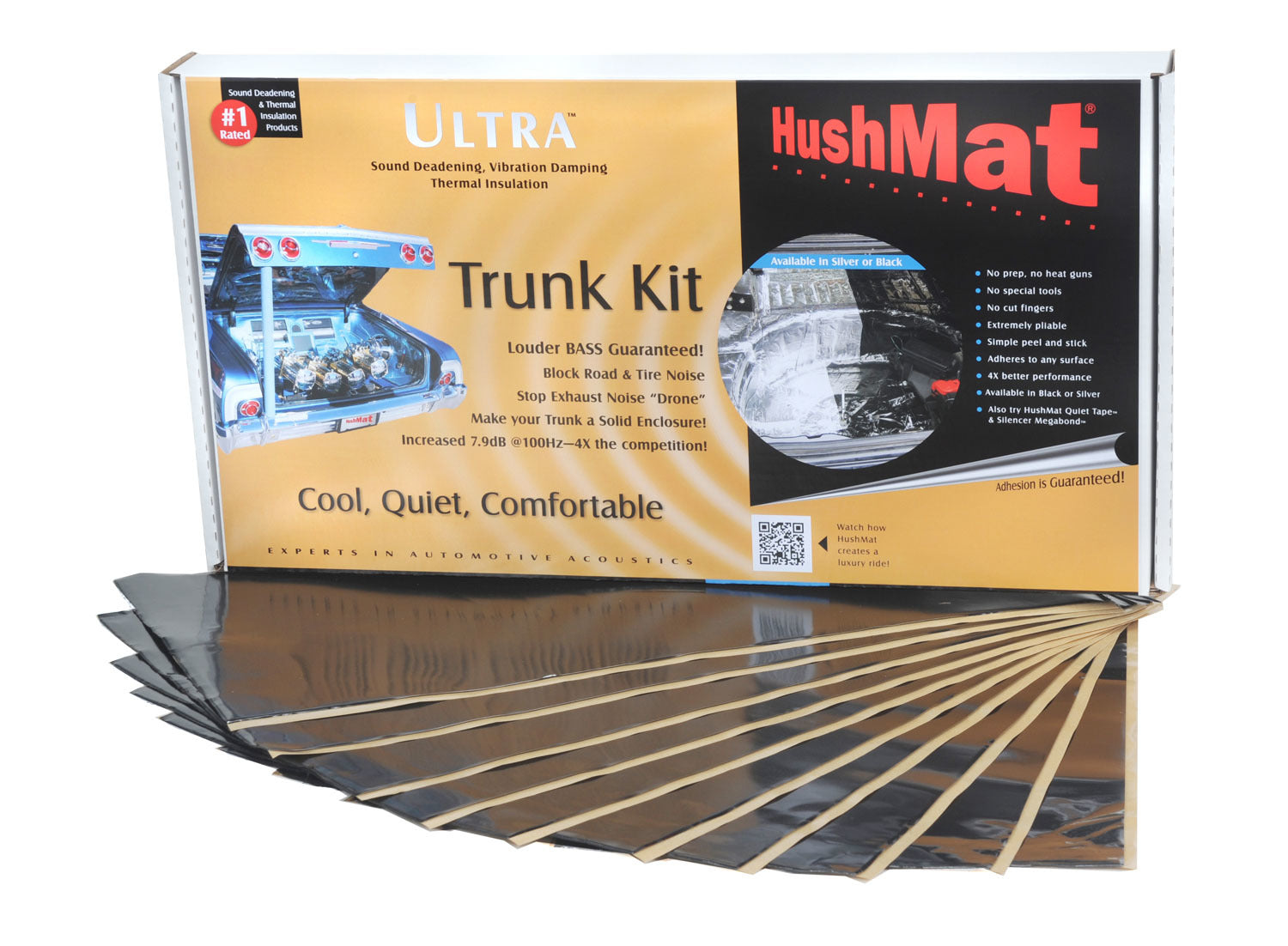 HUSHMAT Ultra Trunk Kit- 10 pc 12in.x23in. Black HUSHMAT