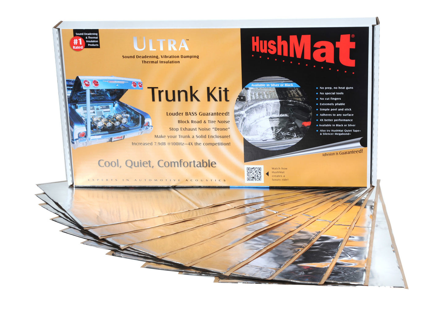 HUSHMAT Ultra Trunk Kit- 10 pc 12in.x23in. Silver HUSHMAT